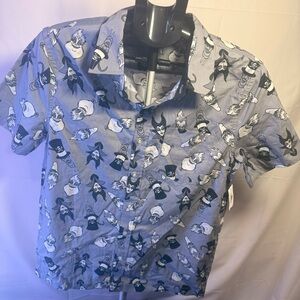 NWT Disney parks Men's Villains Button Down Shirt -S